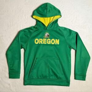 Youth Colosseum Green Oregon Ducks Big Logo Pullover Hoodie - Size M (12-14)